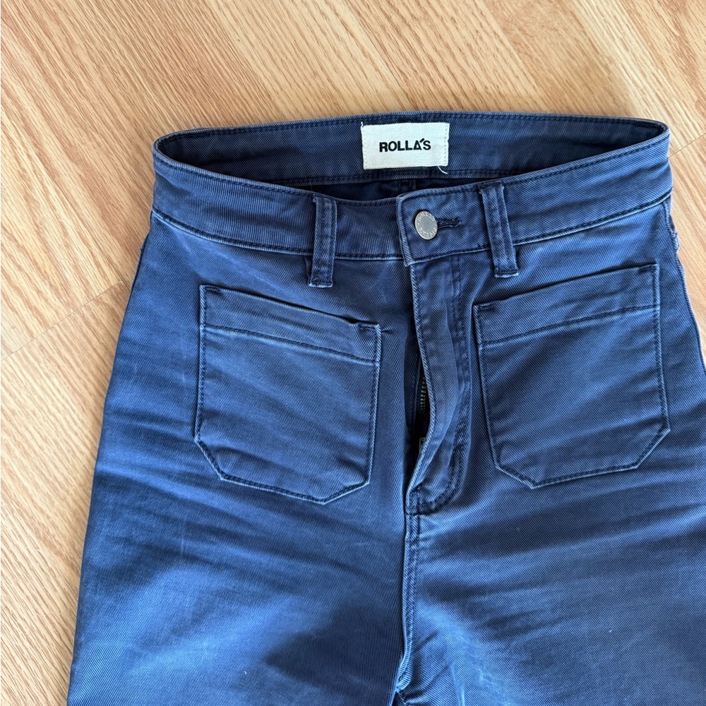ROLLA'S Dark Blue Flare & Wide Leg Jeans